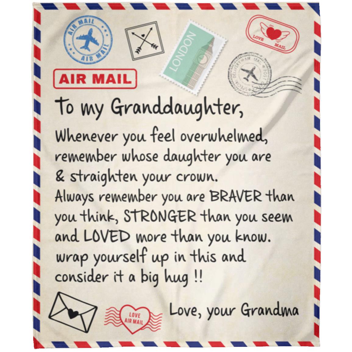 Granddaughter Crown Fleece Blanket