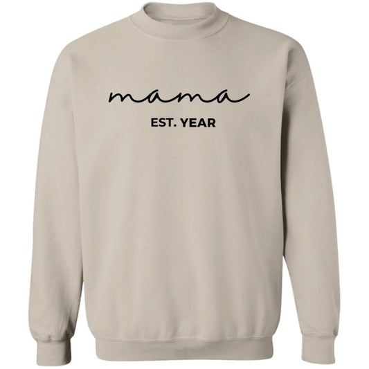 Mama Est. Year, New mother gift idea, Mama to be Sweatshirt Personalized