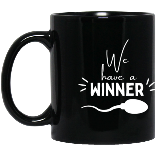 Winner Sperm 11 oz. Black Mug