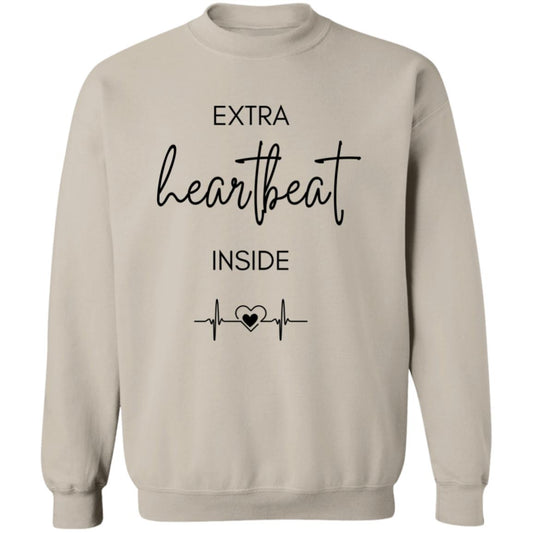 Extra heartbeat inside Sweatshirt, Baby Announcement, Pregnancy reveal, Mommy To Be, Maternity sweater