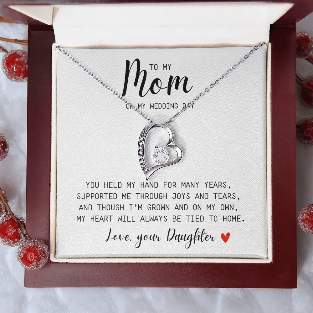 Mom | On My Wedding Day | Forever Love Necklace