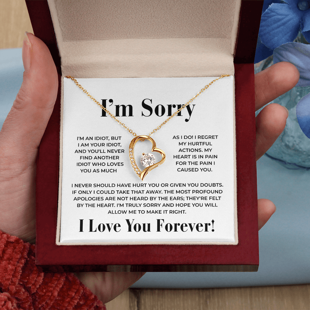 Apology Gift for her - I regret my hurtful actions - Forever love necklace