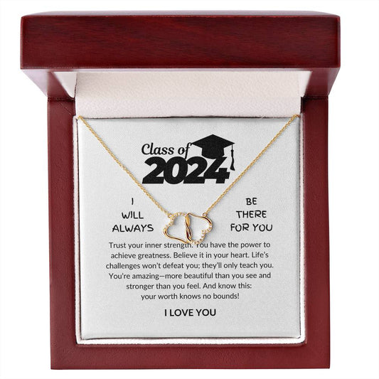 Class of 2024 - Trust your inner strength - Everlasting love 10k Gold Pendant