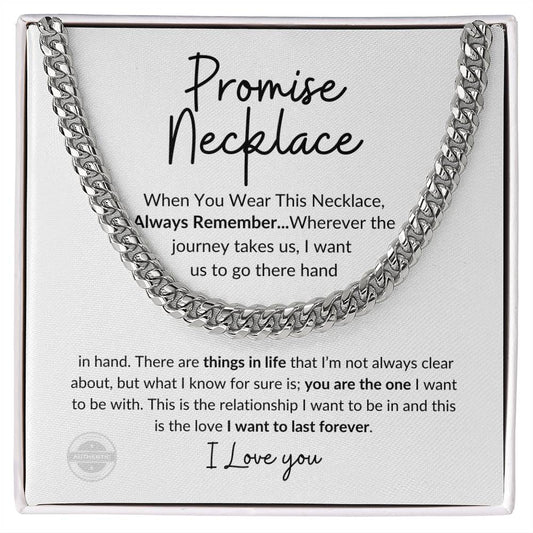 Promise Necklace | Cuban Chain Link