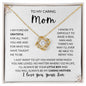 To My Caring Mom | Grateful | Love Knot Necklace