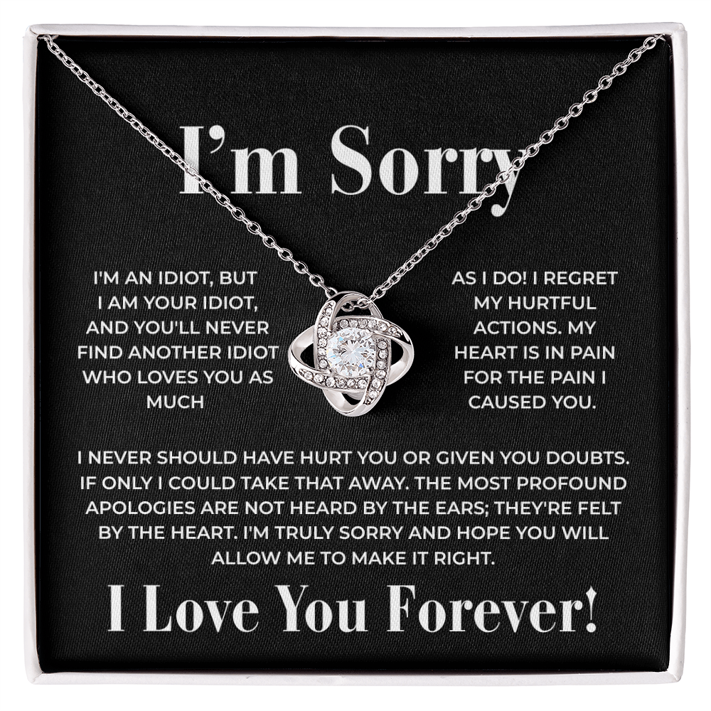 Apology Gift for her - I regret my hurtful actions - Loveknot necklace BB