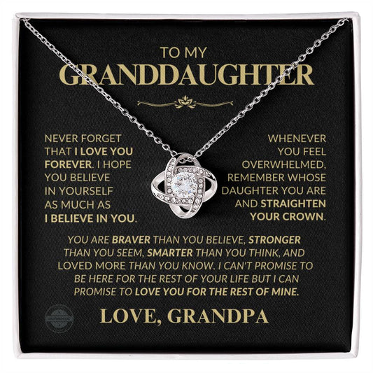 Beautiful Gift for GrandDaughter from Grandpa " Love You" Necklace