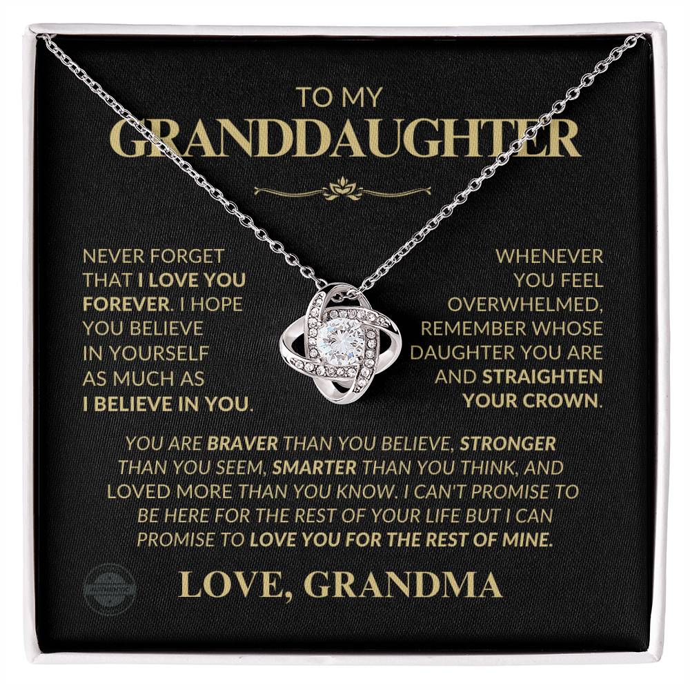 Beautiful Gift for GrandDaughter from Grandma " Love You" Necklace