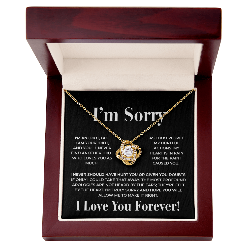 Apology Gift for her - I regret my hurtful actions - Loveknot necklace BB