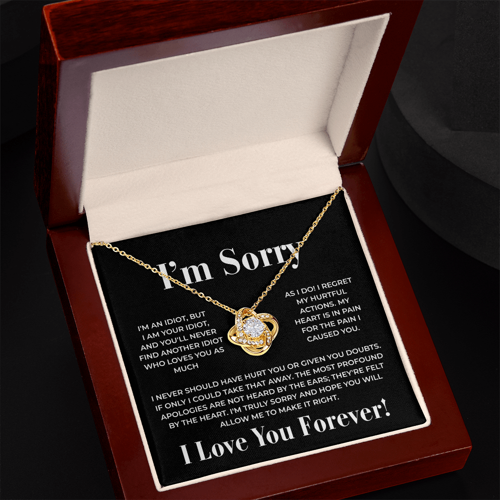 Apology Gift for her - I regret my hurtful actions - Loveknot necklace BB
