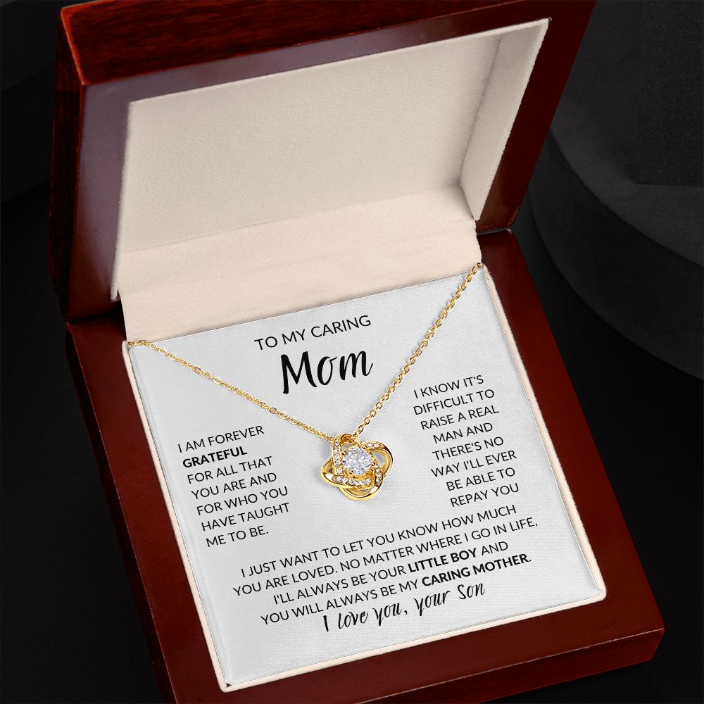 TO MY CARING MOM | GRATEFUL | LOVE KNOT NECKLACE