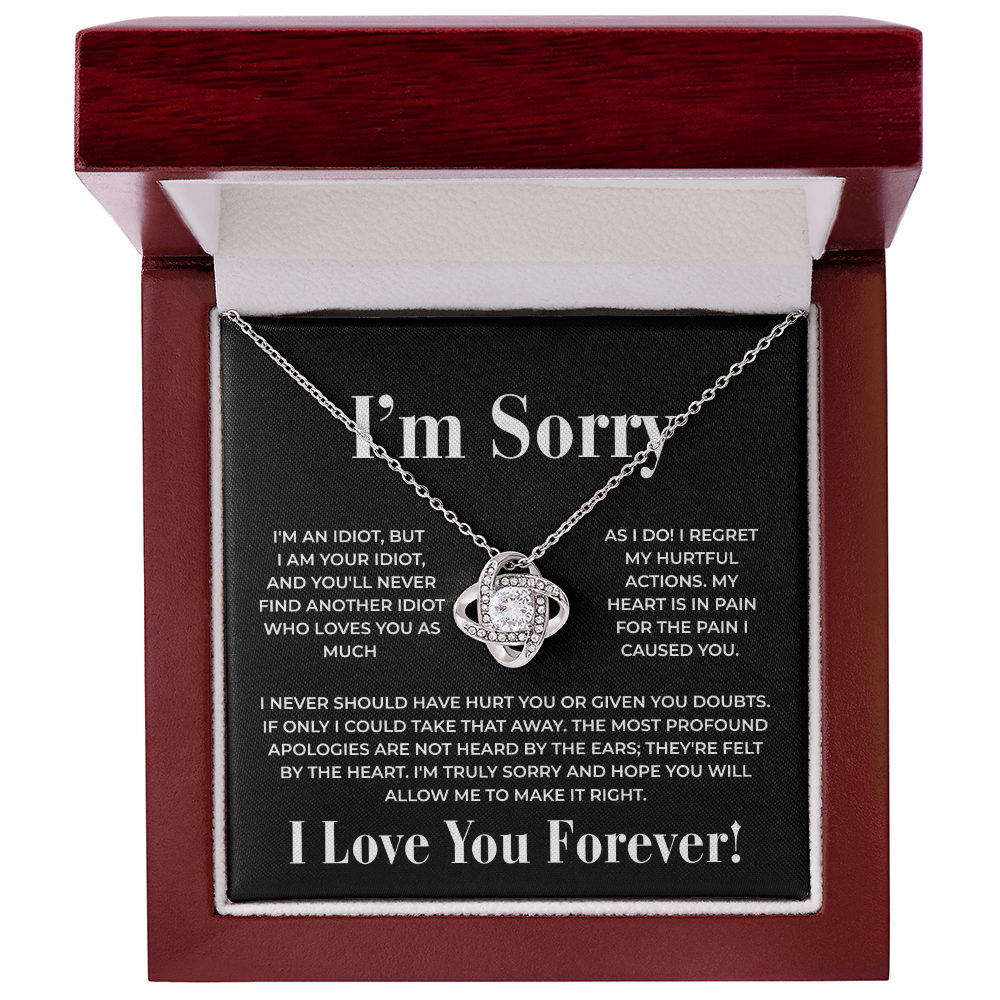Apology Gift for her - I regret my hurtful actions - Loveknot necklace BB