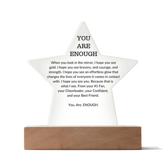 You Are Enough Acrylic Night Light - Perfect Gift