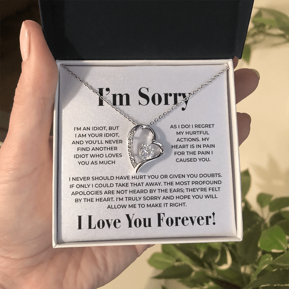 Apology Gift for her - I regret my hurtful actions - Forever love necklace