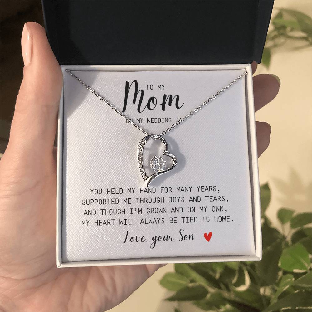 Mom | On My Wedding Day | From Son | Forever Love Necklace