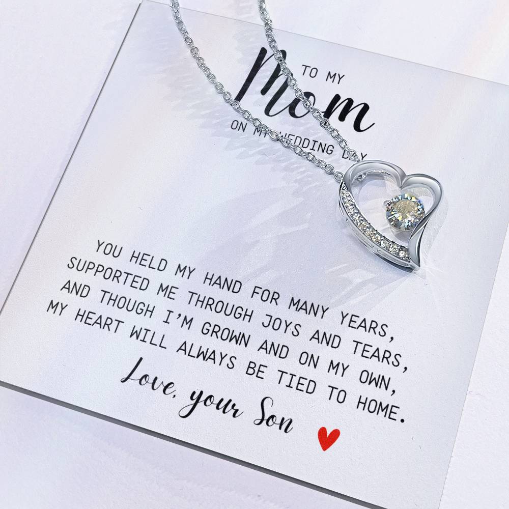 Mom | On My Wedding Day | From Son | Forever Love Necklace