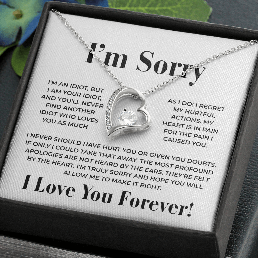 Apology Gift for her - I regret my hurtful actions - Forever love necklace