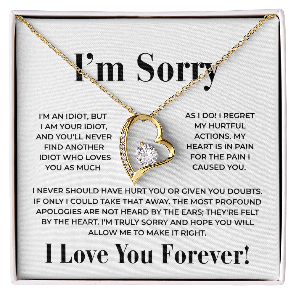 Apology Gift for her - I regret my hurtful actions - Forever love necklace