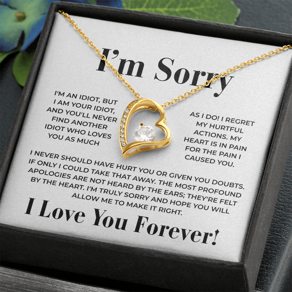 Apology Gift for her - I regret my hurtful actions - Forever love necklace