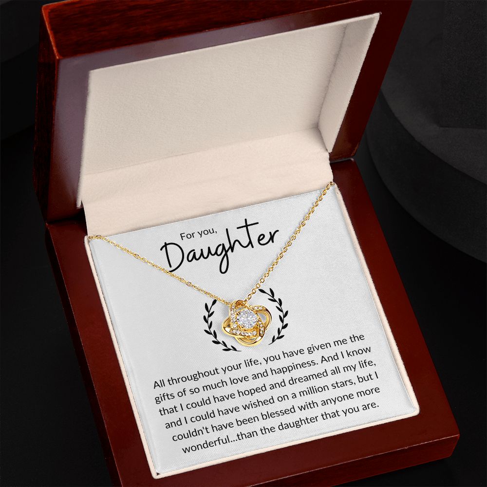 Daughter | Blessed | Love Knot necklace