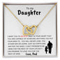 To my Daughter | Believe - Love Dad | Interlocking Hearts Necklace