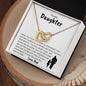 To my Daughter | Believe - Love Dad | Interlocking Hearts Necklace