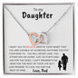 To my Daughter | Believe - Love Dad | Interlocking Hearts Necklace