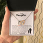 To my Daughter | Believe - Love Dad | Interlocking Hearts Necklace