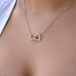 To my Daughter | Believe - Love Dad | Interlocking Hearts Necklace
