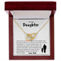 To my Daughter | Believe - Love Dad | Interlocking Hearts Necklace
