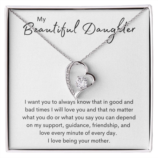 Beautiful Daughter | No matter what | Forever love Necklace