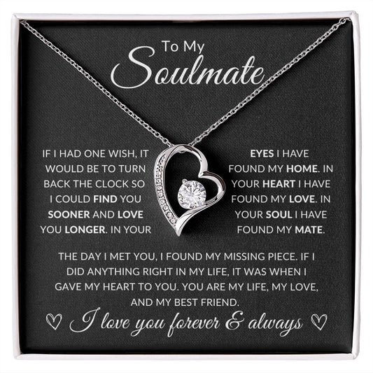 To my Soulmate | Found my mate | Forever love Necklace