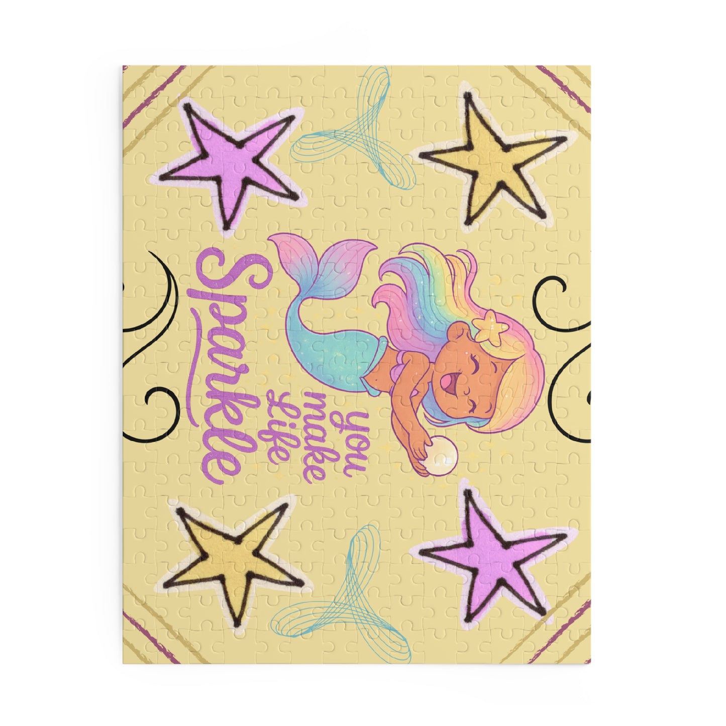 Caramel Mermaid "You Make Life Sparkle" Puzzle — 120/252/500-Piece Kids Jigsaw