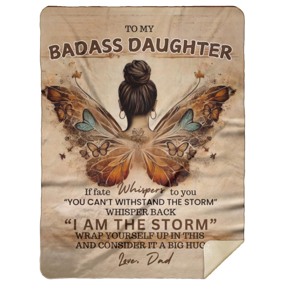 Badass Daughter Blanket From Dad