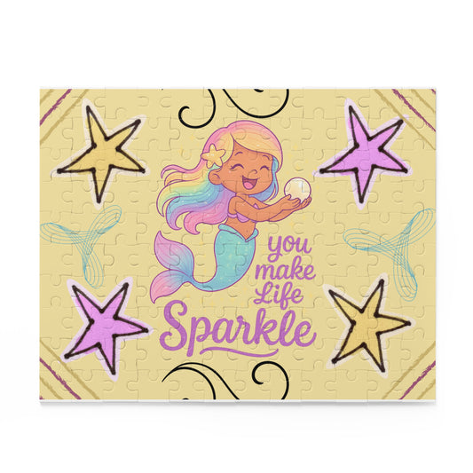 Caramel Mermaid "You Make Life Sparkle" Puzzle — 120/252/500-Piece Kids Jigsaw