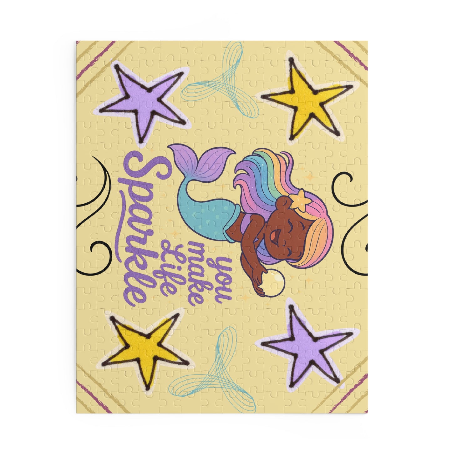 Coco Mermaid Puzzle — "You Make Life Sparkle" Inspirational Jigsaw (120/252/500 pcs)