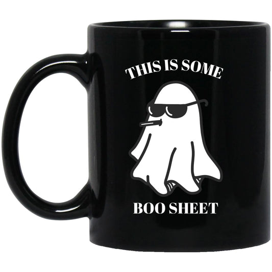This is some Boo Sheet 11 oz. Black Mug