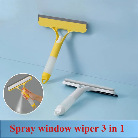 3-in-1 Shower Scraper Cleaner Bathrooms glass cleaning mirror with watering Window Tool Water Wiper