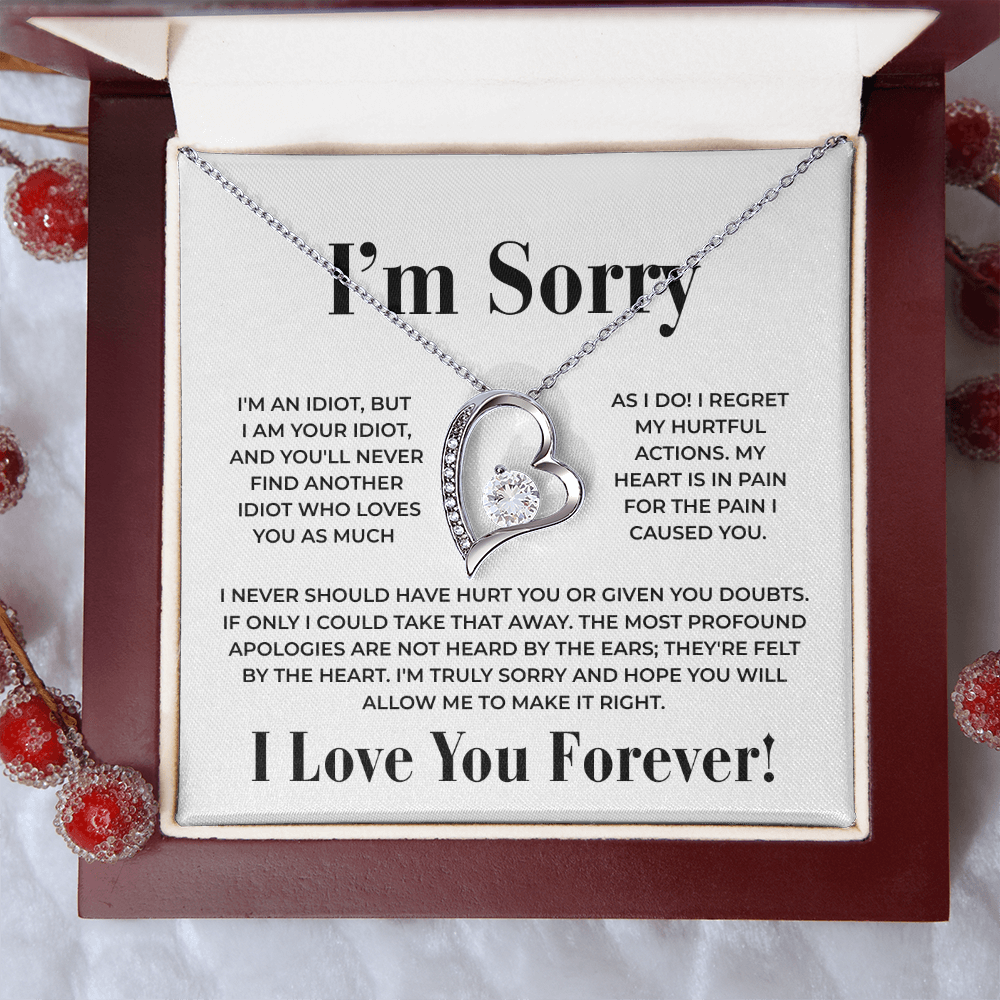 Apology Gift for her - I regret my hurtful actions - Forever love necklace
