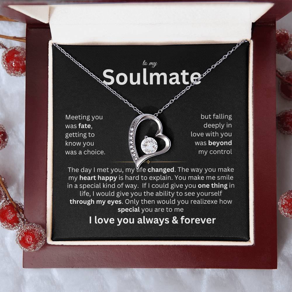 To My Soulmate - Marrying you was fate - Forever Love Necklace