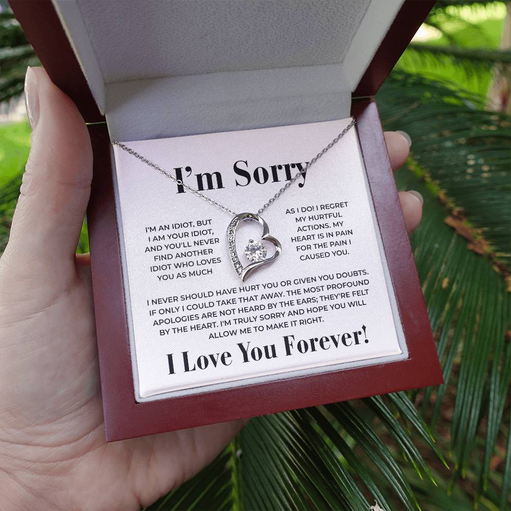 Apology Gift for her - I regret my hurtful actions - Forever love necklace