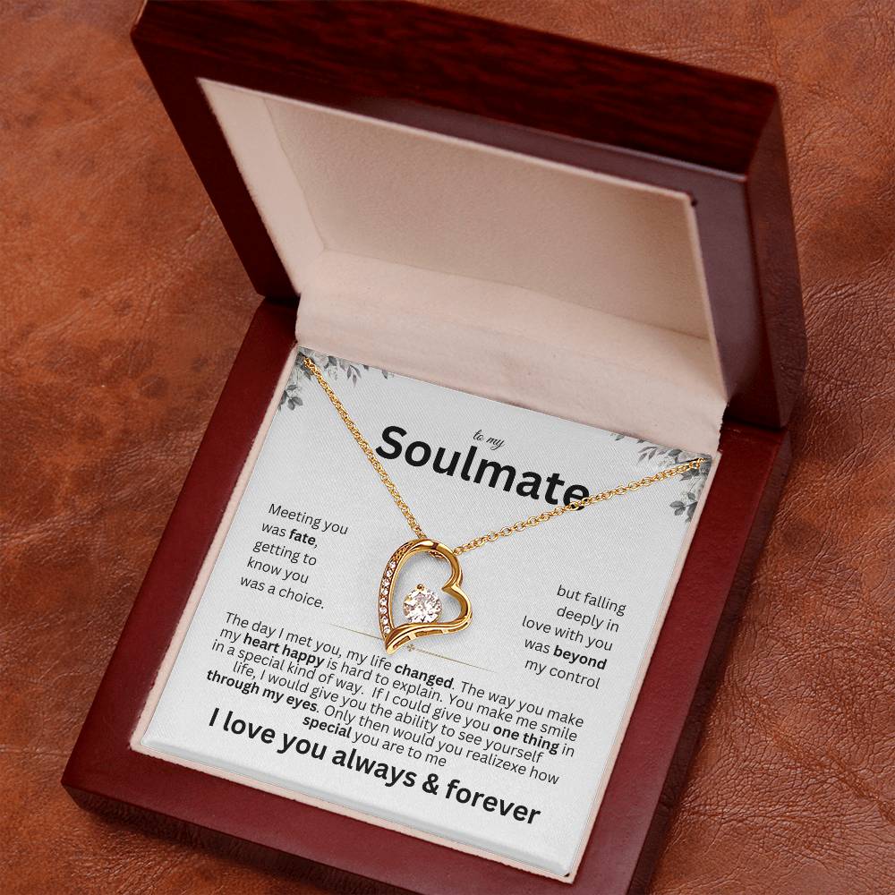 TO my Soulmate - Meeting you was fate - Forever Love necklace v3