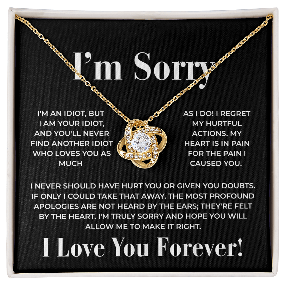 Apology Gift for her - I regret my hurtful actions - Loveknot necklace BB