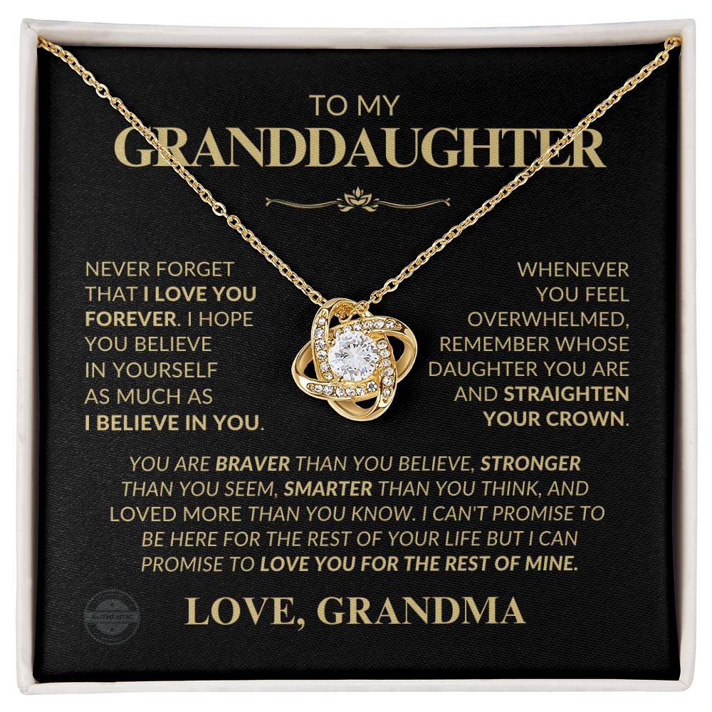 Beautiful Gift for GrandDaughter from Grandma " Love You" Necklace