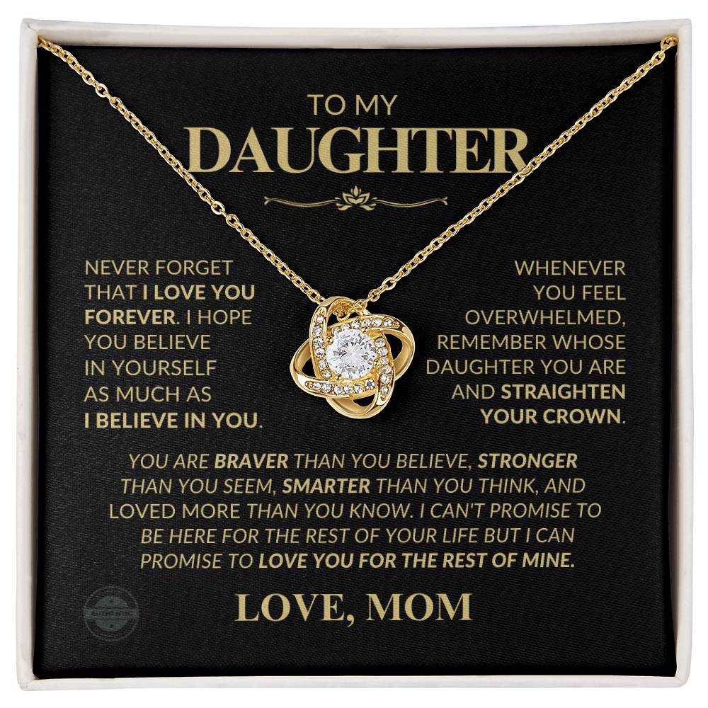 Beautiful Gift for Daughter from Mom " Love You" Necklace