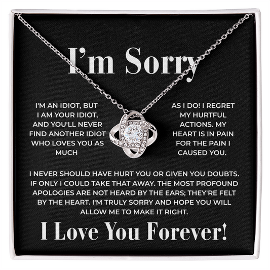 Apology Gift for her - I regret my hurtful actions - Loveknot necklace BB