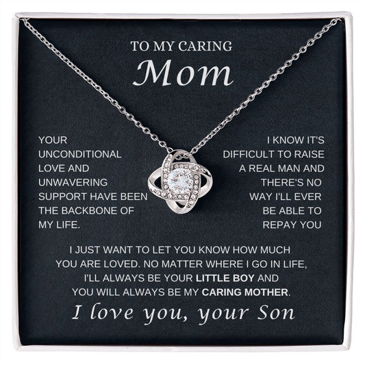 TO MY CARING MOM | BACKBONE | LOVE KNOT NECKLACE