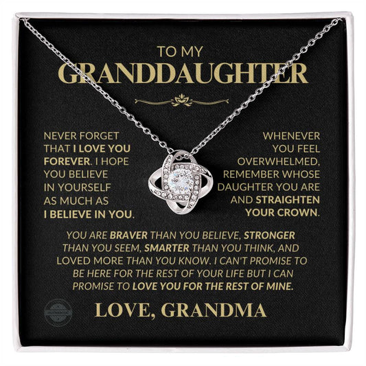 Beautiful Gift for GrandDaughter from Grandma " Love You" Necklace