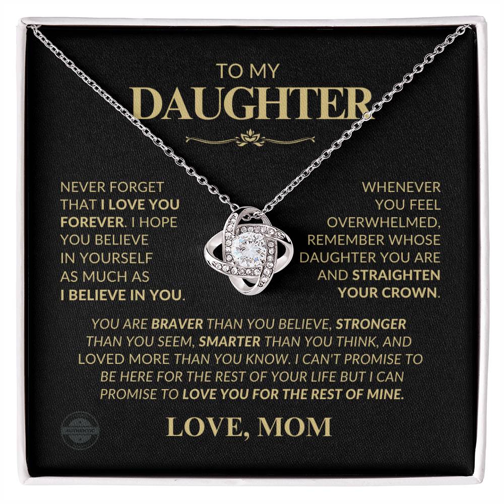 Beautiful Gift for Daughter from Mom " Love You" Necklace