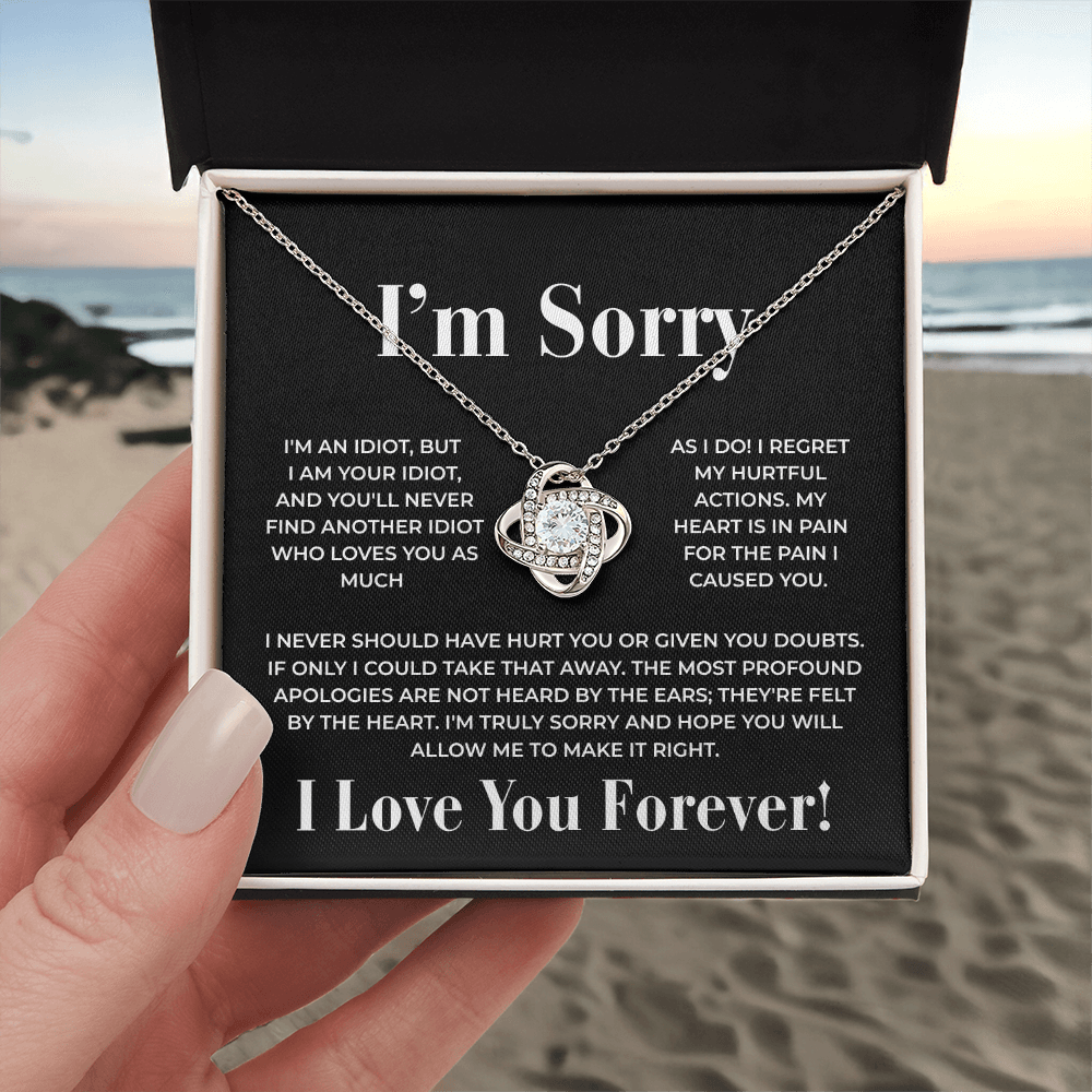 Apology Gift for her - I regret my hurtful actions - Loveknot necklace BB